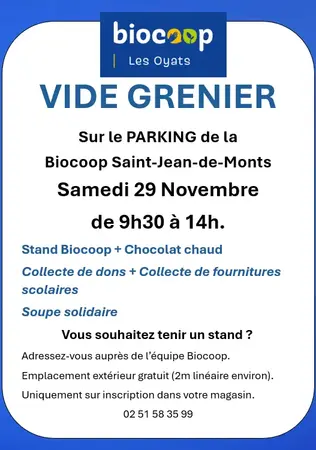 Vide Grenier Solidaire - Biocoop Les Oyats Vide Grenier Solidaire - Biocoop Les Oyats